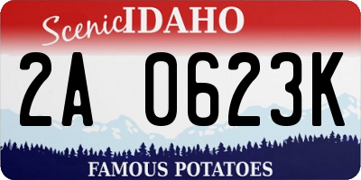 ID license plate 2A0623K
