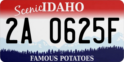 ID license plate 2A0625F