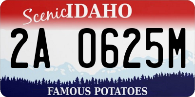 ID license plate 2A0625M