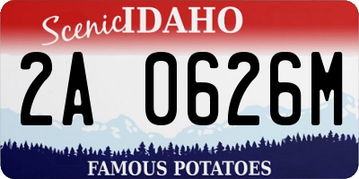 ID license plate 2A0626M