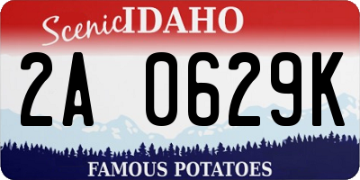 ID license plate 2A0629K
