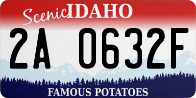 ID license plate 2A0632F
