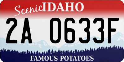 ID license plate 2A0633F