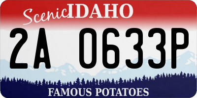 ID license plate 2A0633P