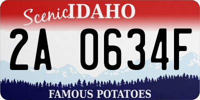 ID license plate 2A0634F