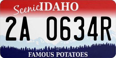 ID license plate 2A0634R