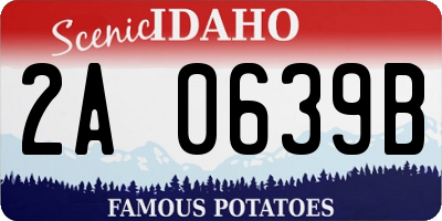 ID license plate 2A0639B