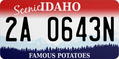 ID license plate 2A0643N