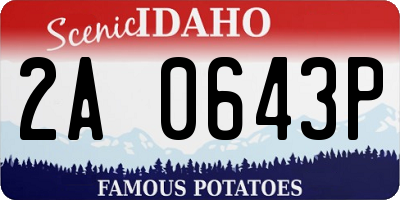 ID license plate 2A0643P