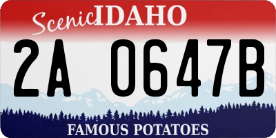 ID license plate 2A0647B