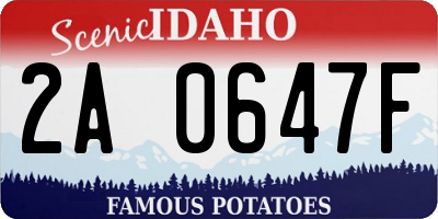 ID license plate 2A0647F
