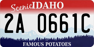 ID license plate 2A0661C
