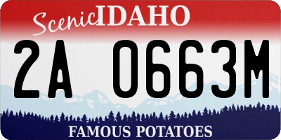ID license plate 2A0663M