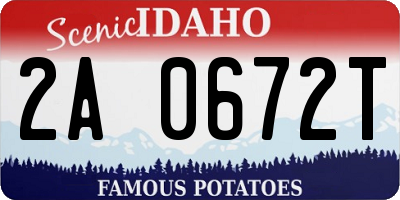 ID license plate 2A0672T