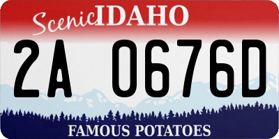 ID license plate 2A0676D