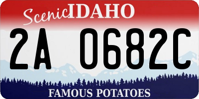 ID license plate 2A0682C