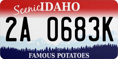 ID license plate 2A0683K