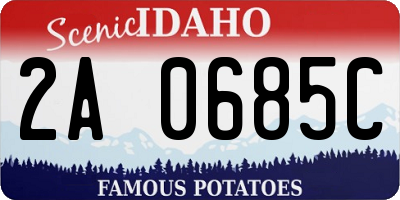 ID license plate 2A0685C
