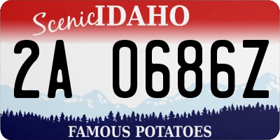 ID license plate 2A0686Z