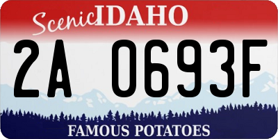 ID license plate 2A0693F