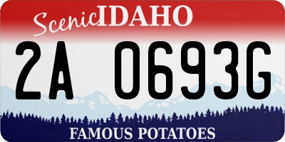 ID license plate 2A0693G