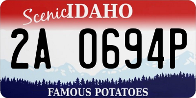 ID license plate 2A0694P