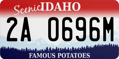 ID license plate 2A0696M
