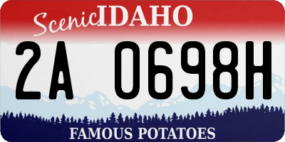 ID license plate 2A0698H