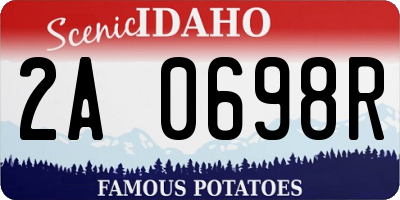 ID license plate 2A0698R