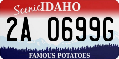 ID license plate 2A0699G
