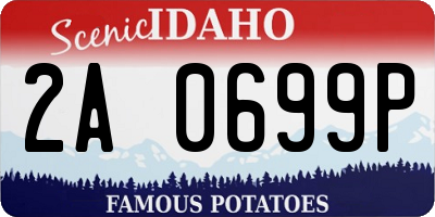 ID license plate 2A0699P