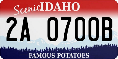 ID license plate 2A0700B