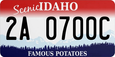 ID license plate 2A0700C
