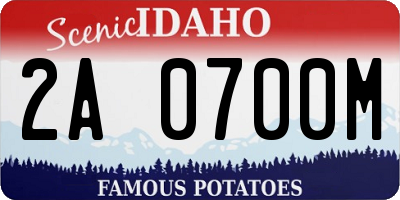 ID license plate 2A0700M
