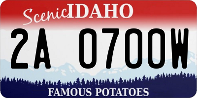 ID license plate 2A0700W