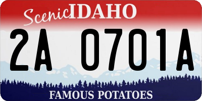 ID license plate 2A0701A