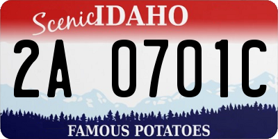 ID license plate 2A0701C