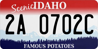 ID license plate 2A0702C