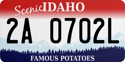 ID license plate 2A0702L