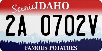 ID license plate 2A0702V
