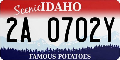 ID license plate 2A0702Y