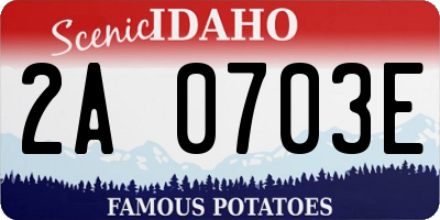 ID license plate 2A0703E
