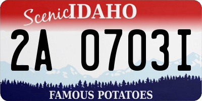ID license plate 2A0703I