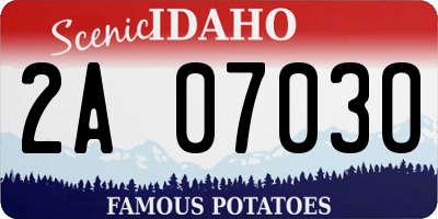 ID license plate 2A0703O