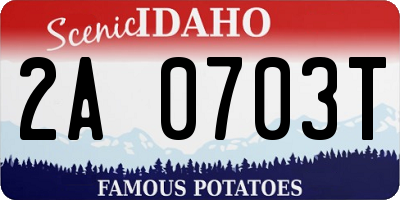 ID license plate 2A0703T