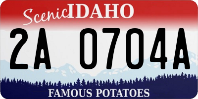 ID license plate 2A0704A