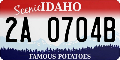 ID license plate 2A0704B