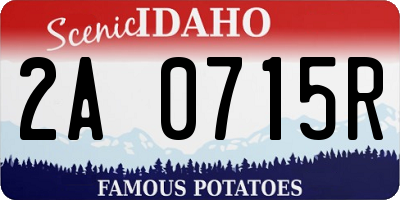 ID license plate 2A0715R