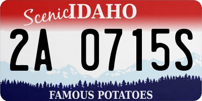 ID license plate 2A0715S