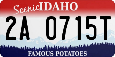 ID license plate 2A0715T